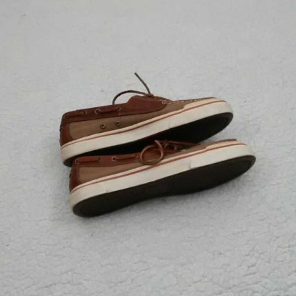 H.S. Trask Bison Leather/Canvas Boat Shoe 10.5M - Picture 5 of 9